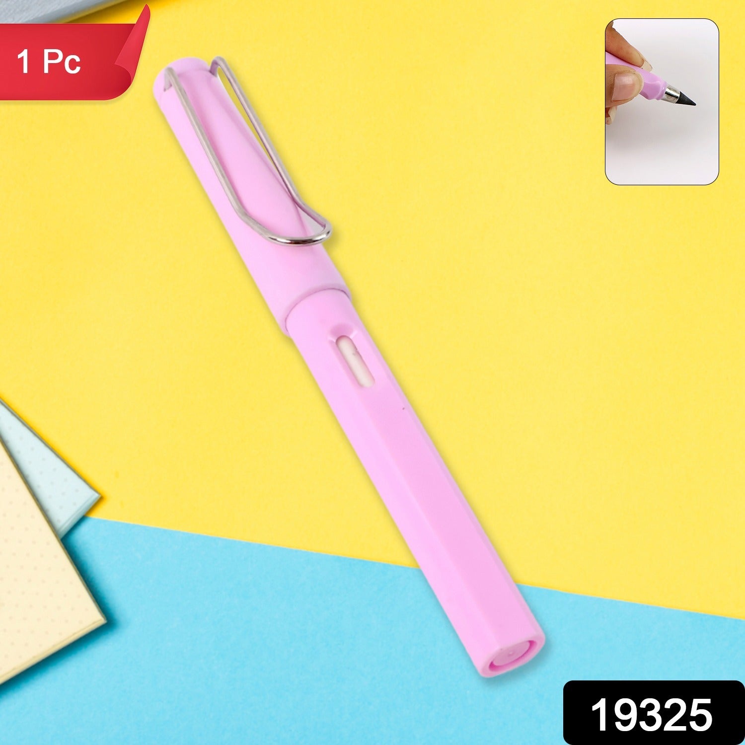 Pink 2-in-1 Everlasting Magic Pencil With Replaceable Eraser  Inkless Reusable Portable Pink 2-in-1 Everlasting Magic Pencil With Replaceable Eraser  Inkless Reusable Portable